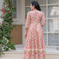 White Floral Printed Anarkali Kurta Set with Dupatta