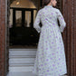 Women Floral Printed Layered Pure Cotton Kurta with Trousers & With Dupatta