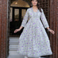 Women Floral Printed Layered Pure Cotton Kurta with Trousers & With Dupatta