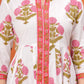 Floral Printed Pleated Pure Cotton Anarkali Kurta With Trouser & Dupatta